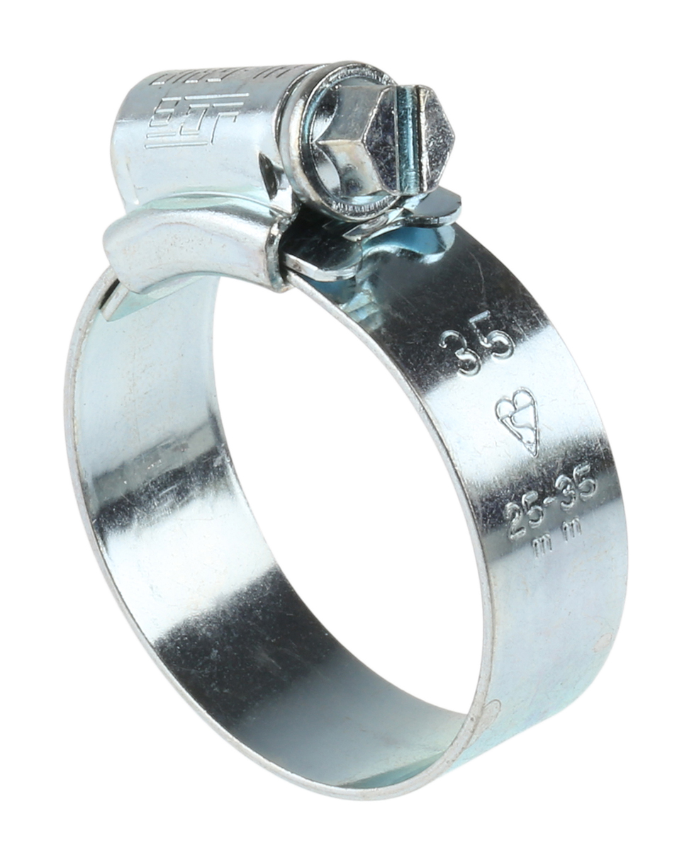 HI-GRIP Steel Slotted Hex Worm Drive, 13mm Band Width, 25 → 35mm ID