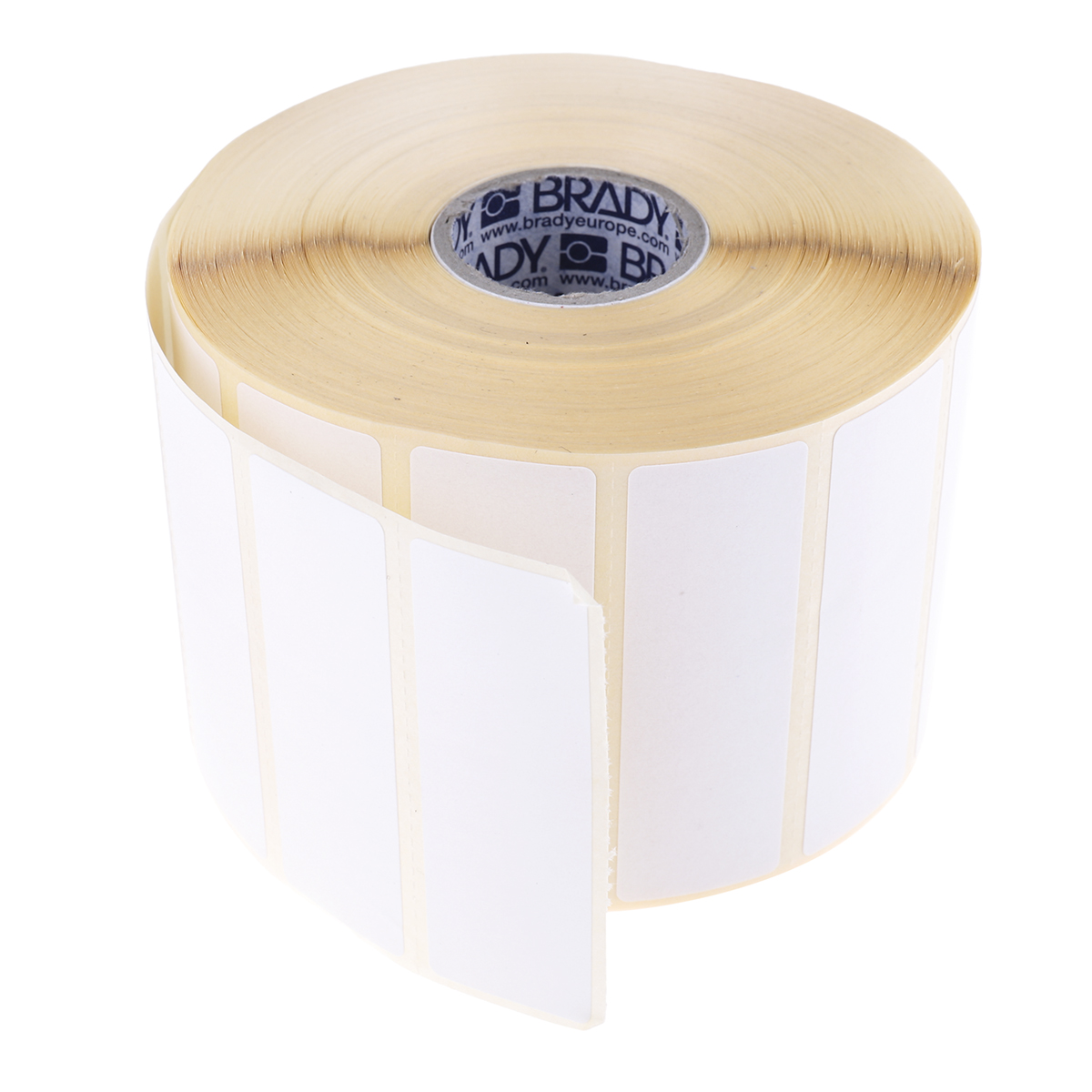 Brady B-7606 White Label Roll, 57.15mm Width, 19.05mm Height, 21360Per Roll Qty