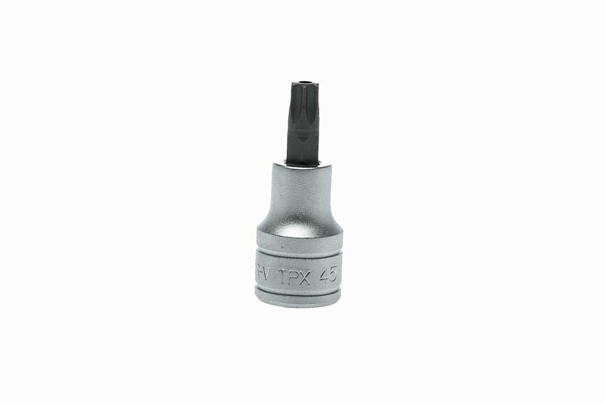 Teng Tools 1/2 in Drive Bit Socket, Tamperproof Torx Bit, T45