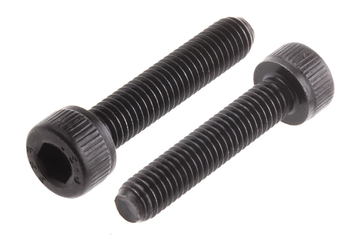 RS PRO Black, Self-Colour Steel Hex Socket Cap Screw, DIN 912, M5 x 25mm