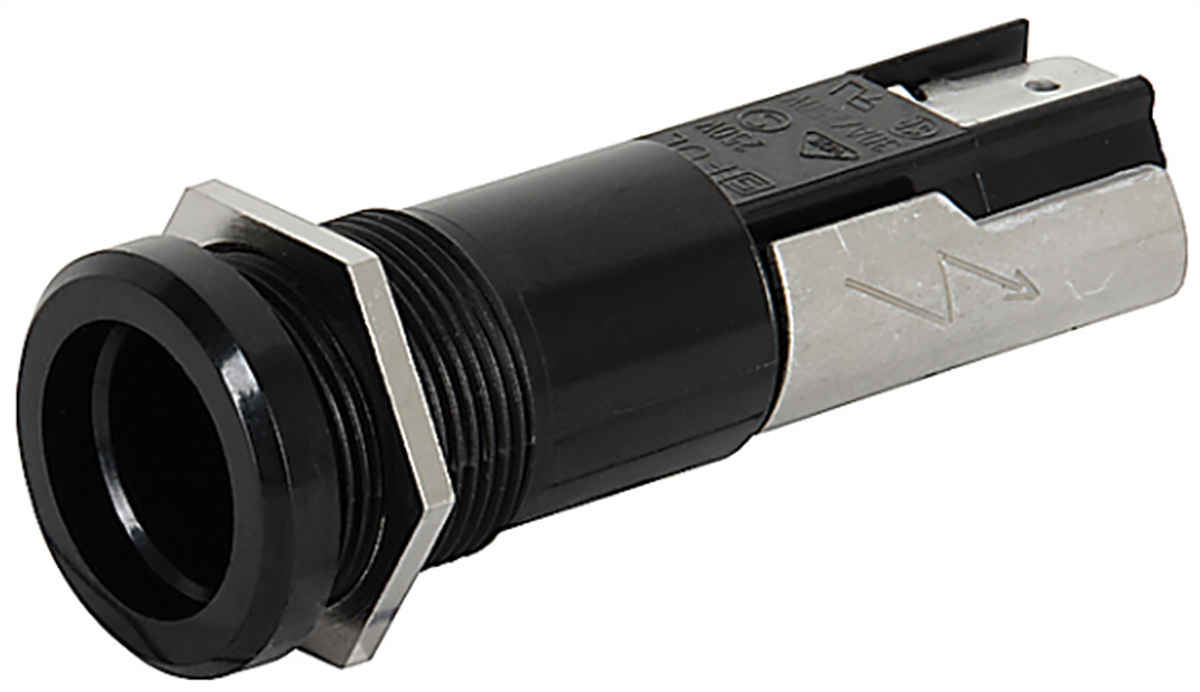 Schurter 16A Panel Mount Fuse Holder for 6.3 x 32, 5 x 20mm Fuse, 1P, 500V ac