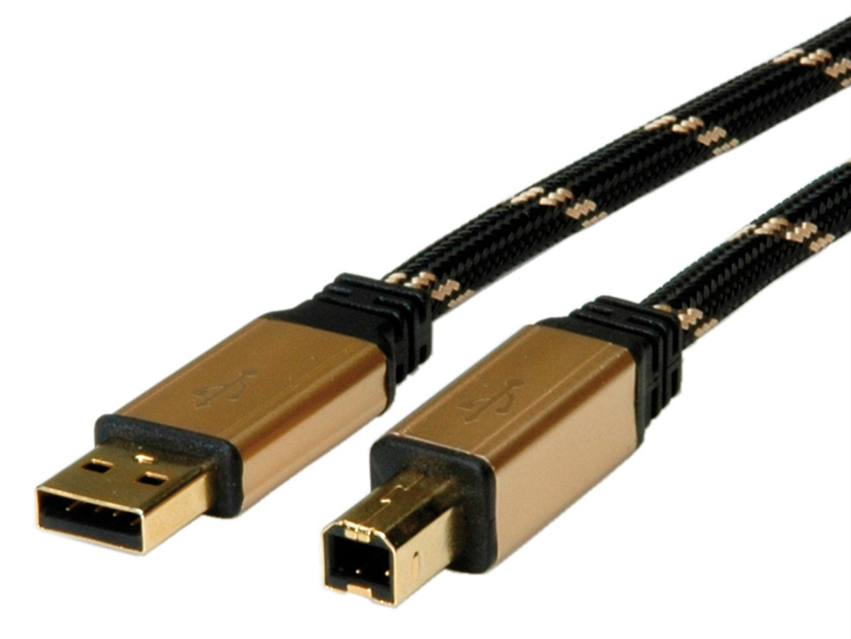 Roline USB 2.0, Male USB A to Male USB B, 4.5m