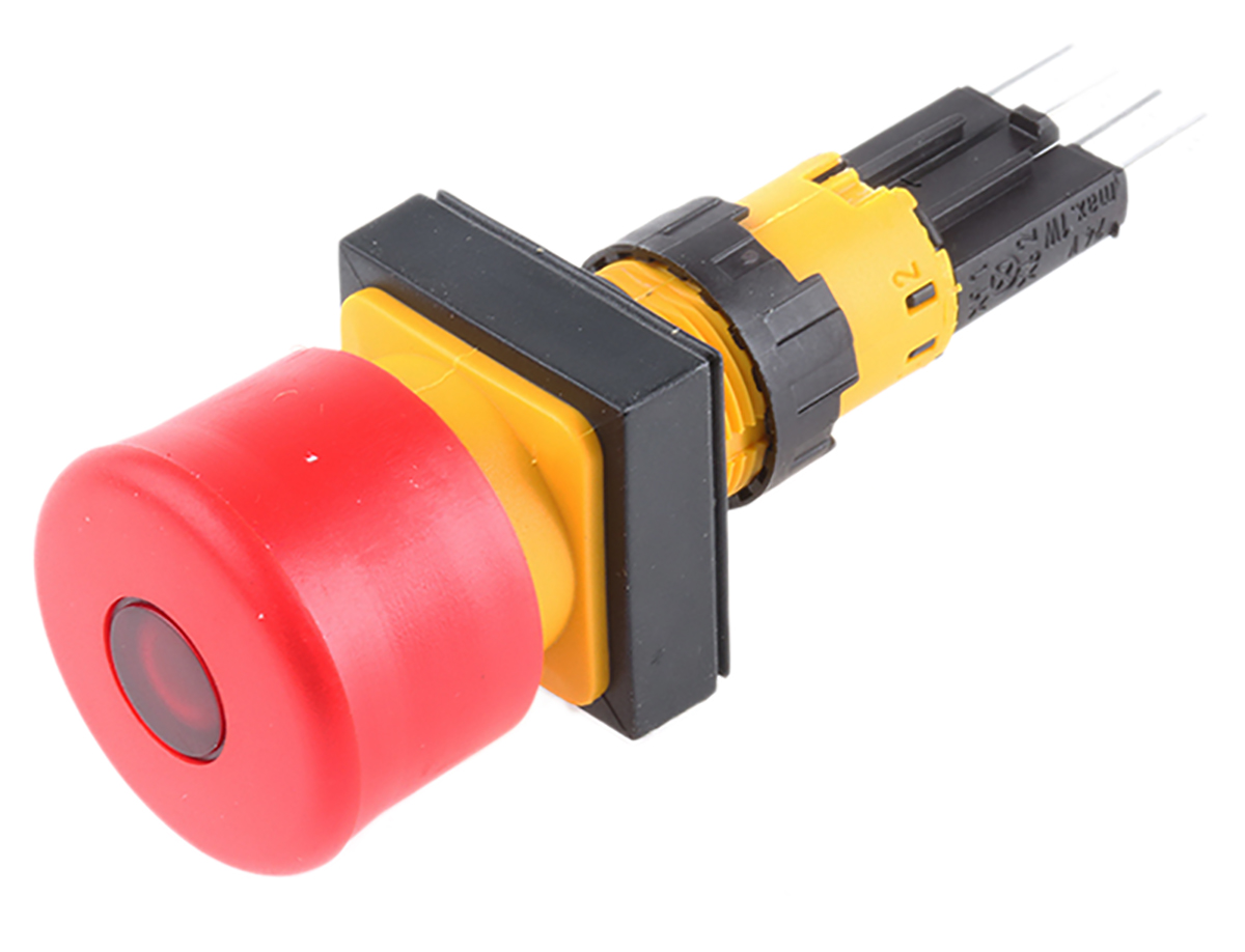 Eaton RMQ16 Series Pull Release Illuminated Emergency Stop Push Button, Panel Mount, 16mm Cutout, IP65
