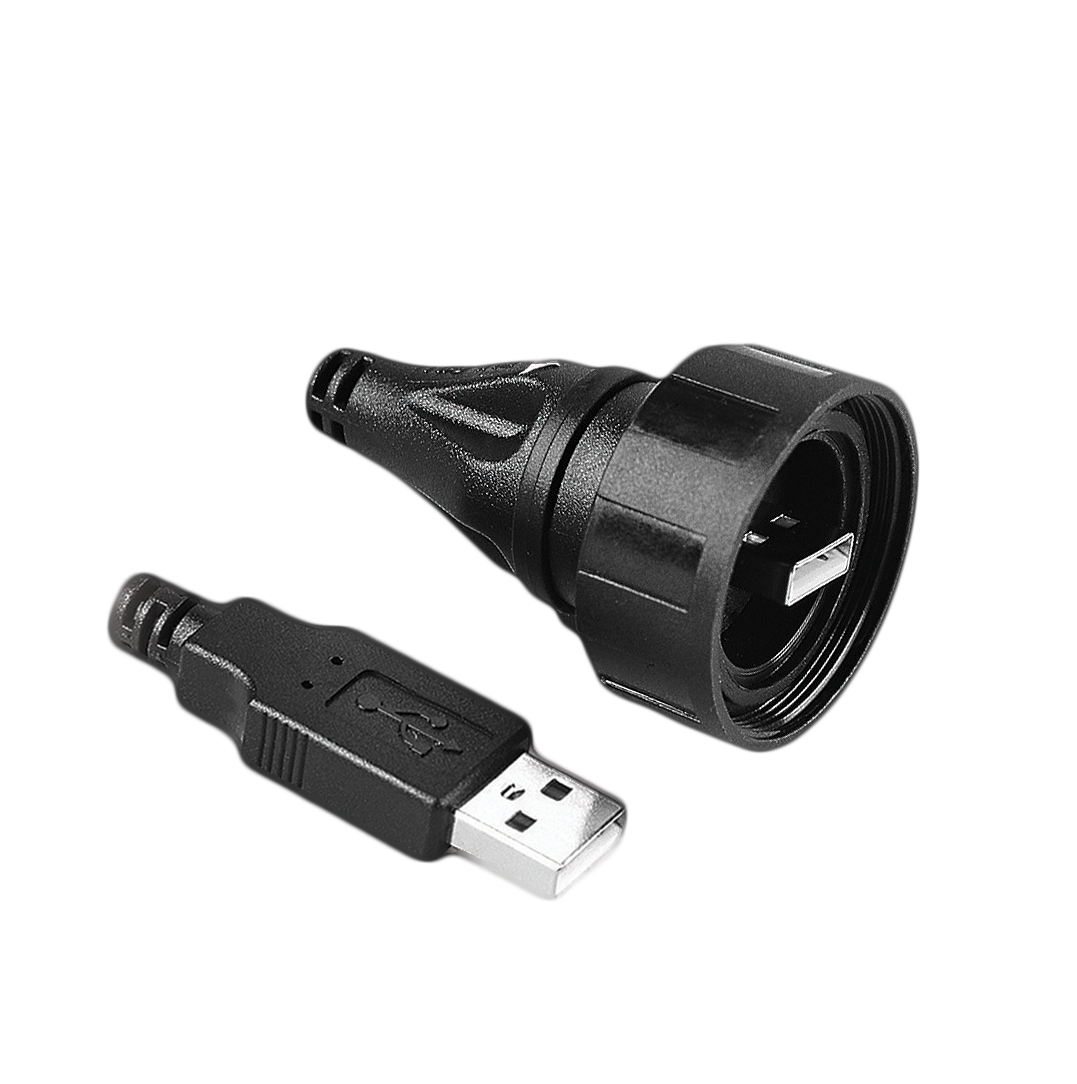 Bulgin USB 2.0, Male USB A to Male USB A, 2m