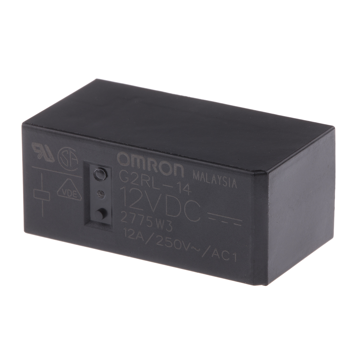 Omron PCB Mount Power Relay, 12V dc Coil, 12A Switching Current, SPDT