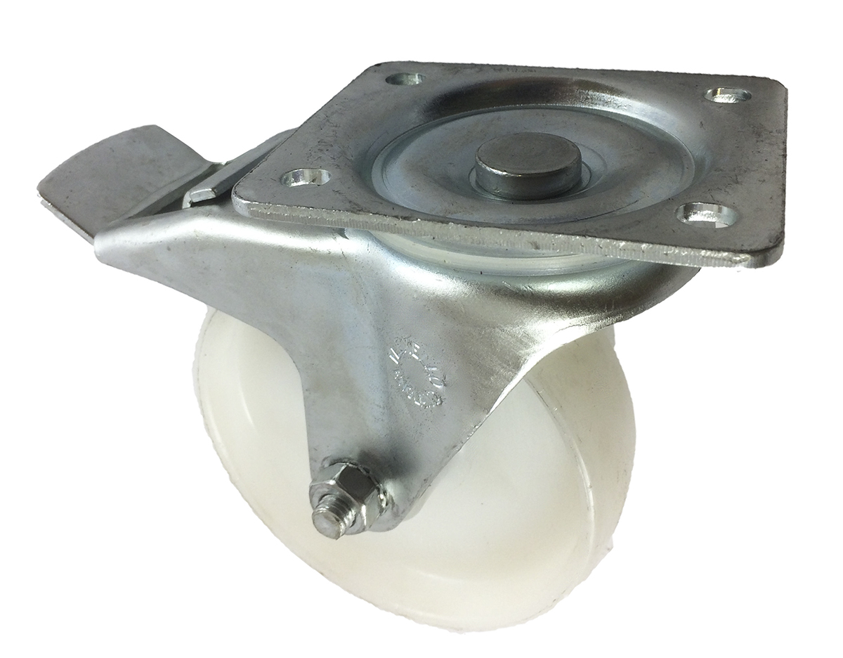 Flexello Braked Swivel Castor Wheel, 250kg Capacity, 100mm Wheel