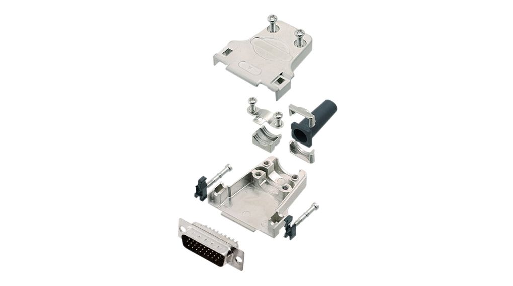 Encitech Connectors 6355 Series Zinc D Sub Backshell, 15 Way