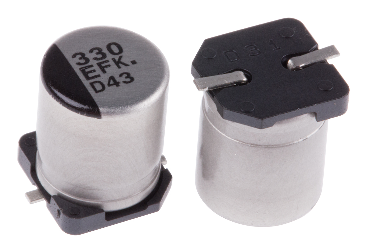 Panasonic 330μF Aluminium Electrolytic Capacitor 25V dc, Surface Mount - EEEFK1E331AP