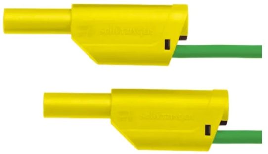 Schutzinger Test lead, 32A, 1kV, Green/Yellow, 2m Lead Length