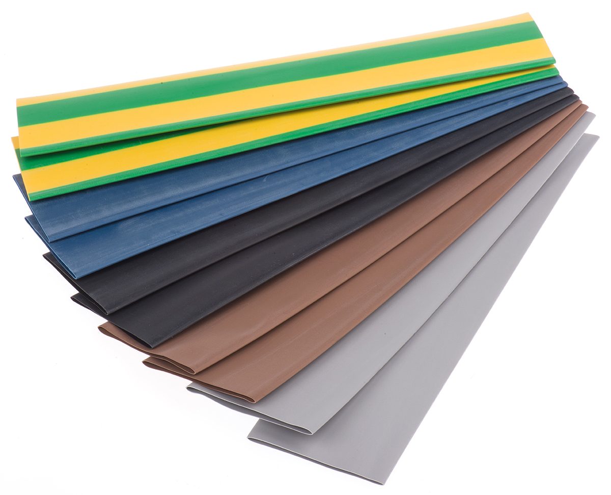 HellermannTyton Heat Shrink Tubing, Assorted 39mm Sleeve Dia. x 200mm Length 3:1 Ratio, HIS-3 BAG Series