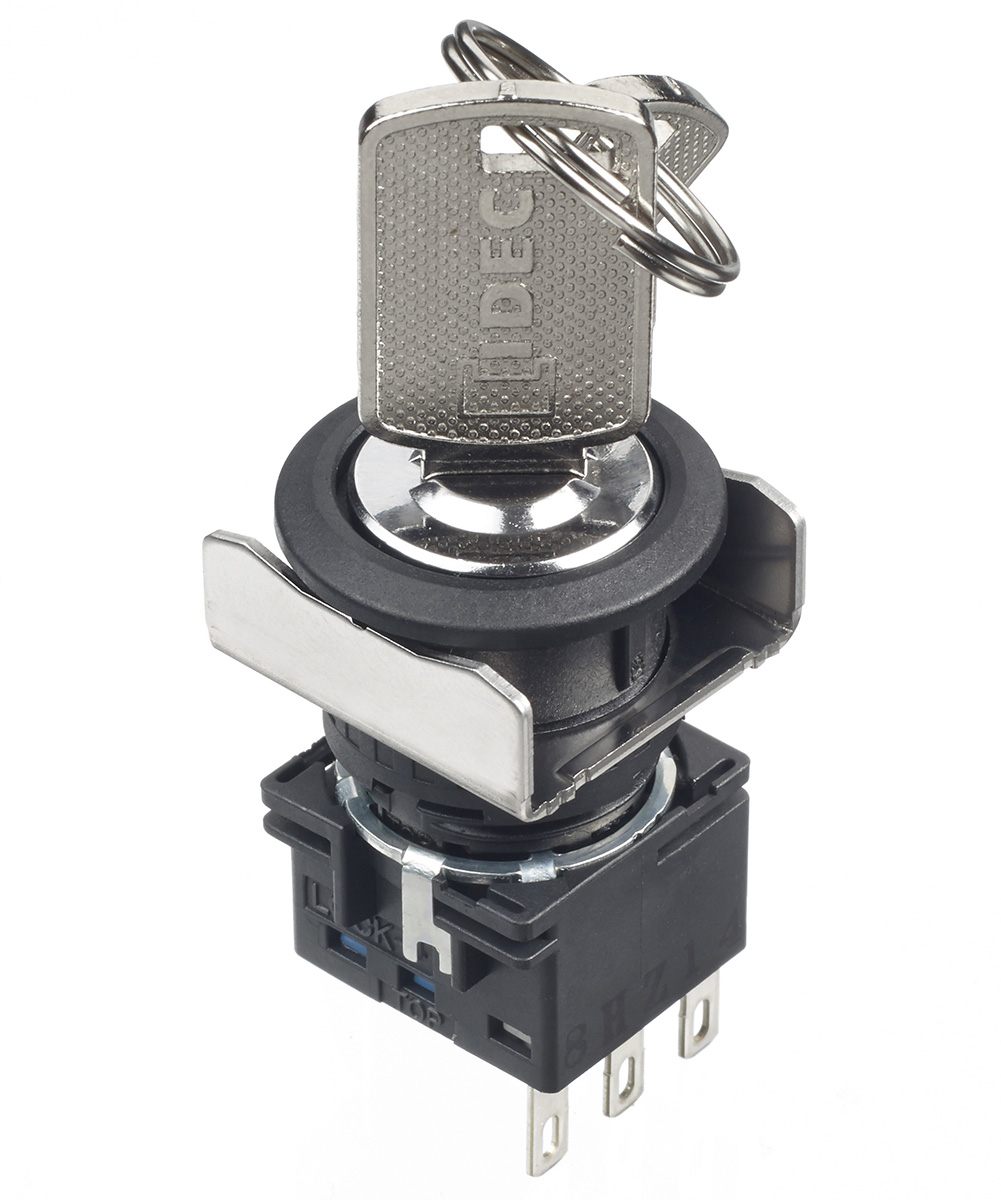 Idec Black Round Push Button Switch