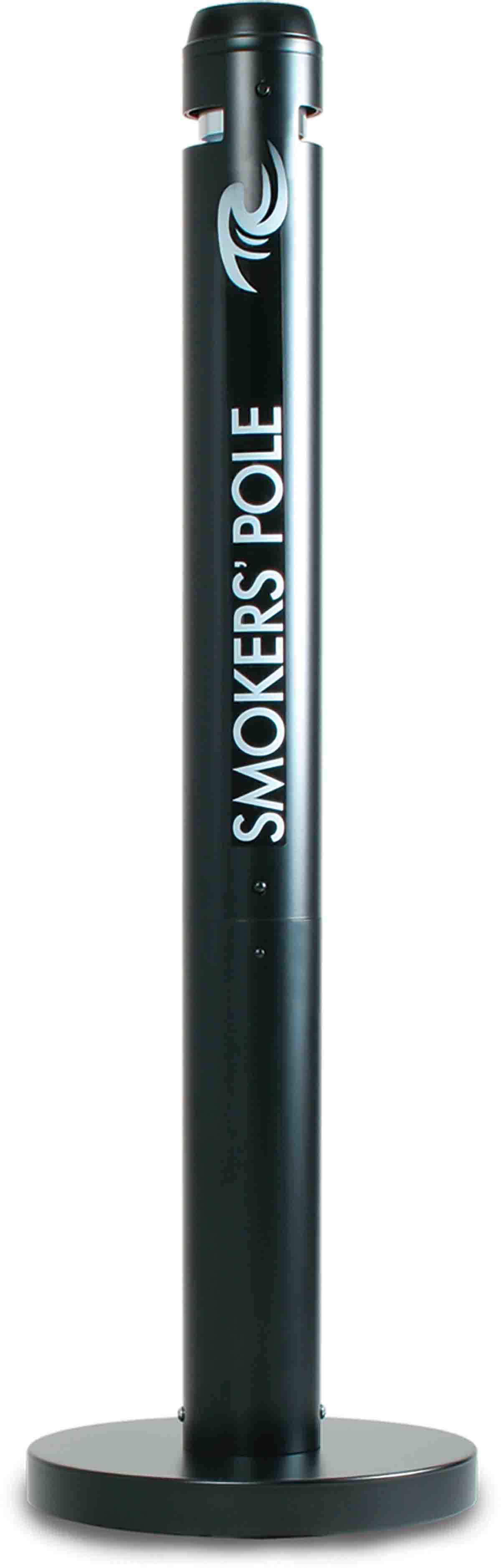 Rubbermaid Commercial Products Black Aluminium Standing Cigarette Bins x 1.08m x 324mm