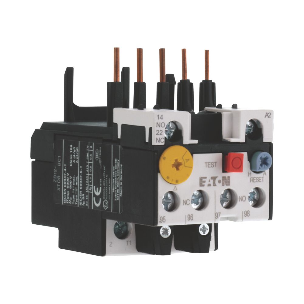 Eaton ZB Overload Relay 1NO + 1NC, 12 → 16 A F.L.C, 16 A Contact Rating, 6 W, 500 Vac