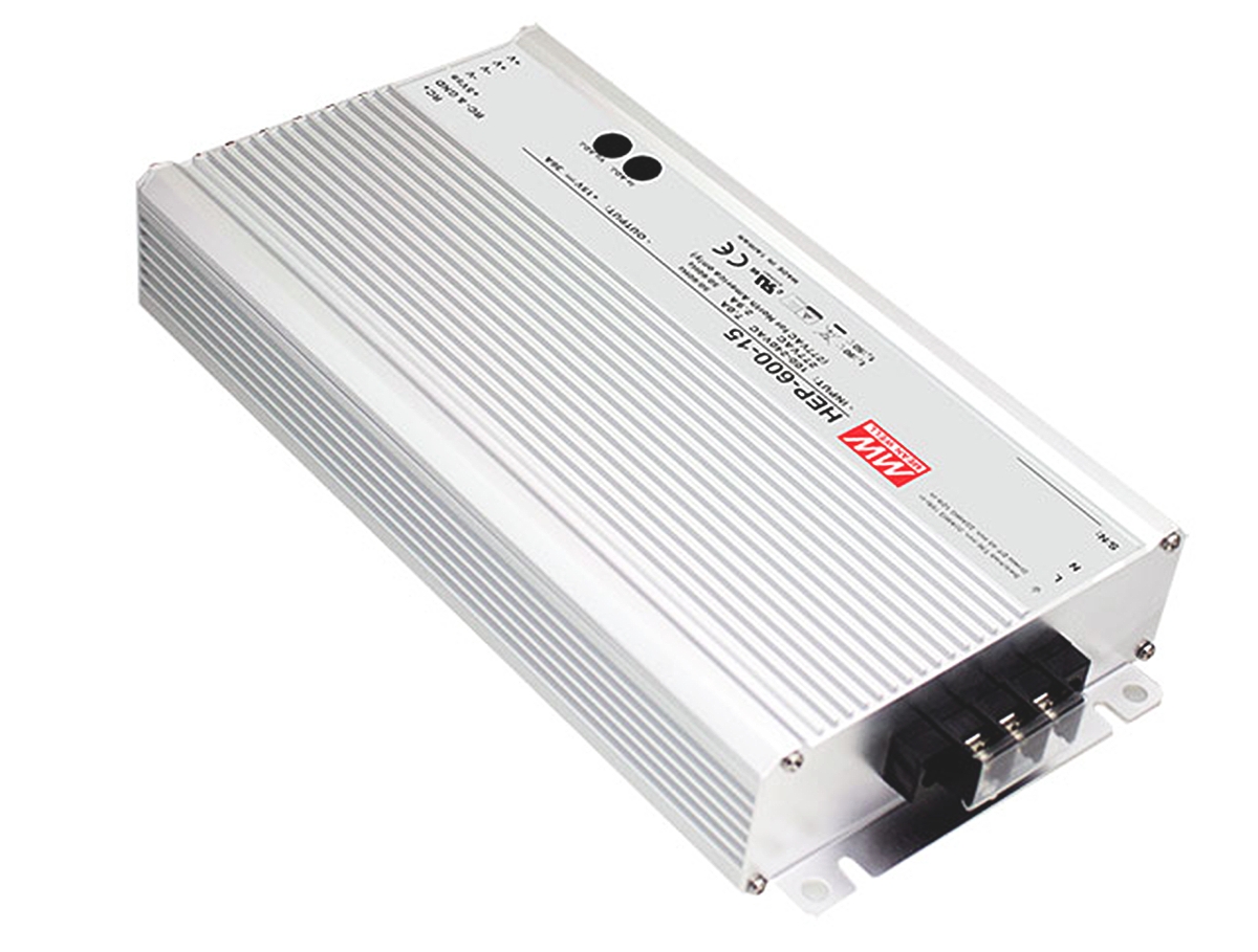 MEAN WELL Switching Power Supply, HEP-600-24, 24V dc, 25A, 600W, 1 Output, 127 → 431 V dc, 90 → 305 V ac