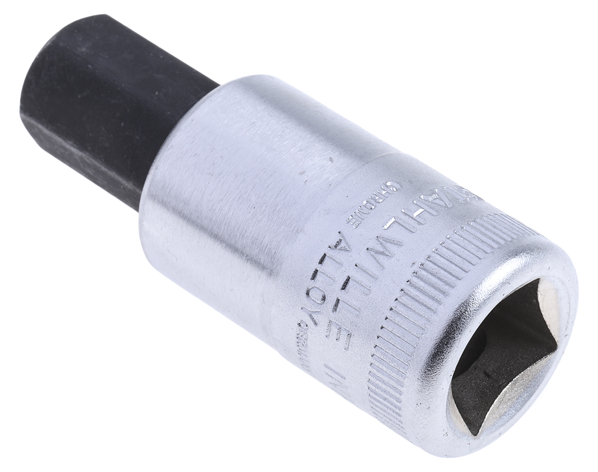 STAHLWILLE 1/2 in Drive Bit Socket, Hex Bit, 14mm, 60 mm Overall Length