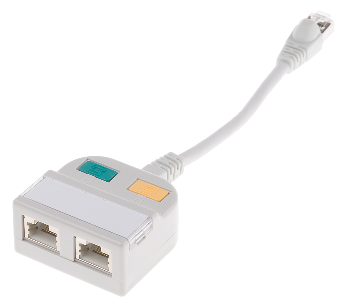 RS PRO 2-Port RJ45 T-Adapter, Cat5, Shielded