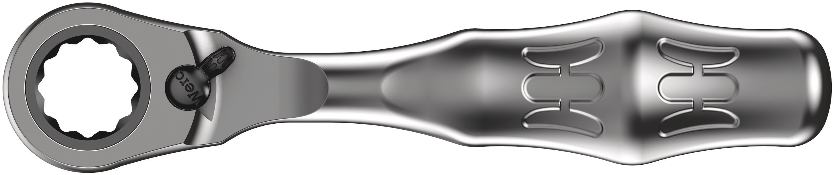 Wera Zyklop Mini 2 1/4 in Bi-Hex Ratchet with Ratchet Handle, 107 mm Overall