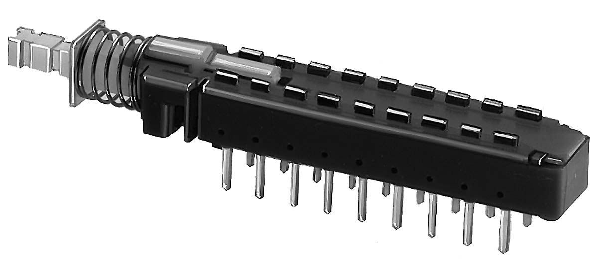 KNITTER-SWITCH Miniature Push Button Switch, Latching, PCB, 6PDT