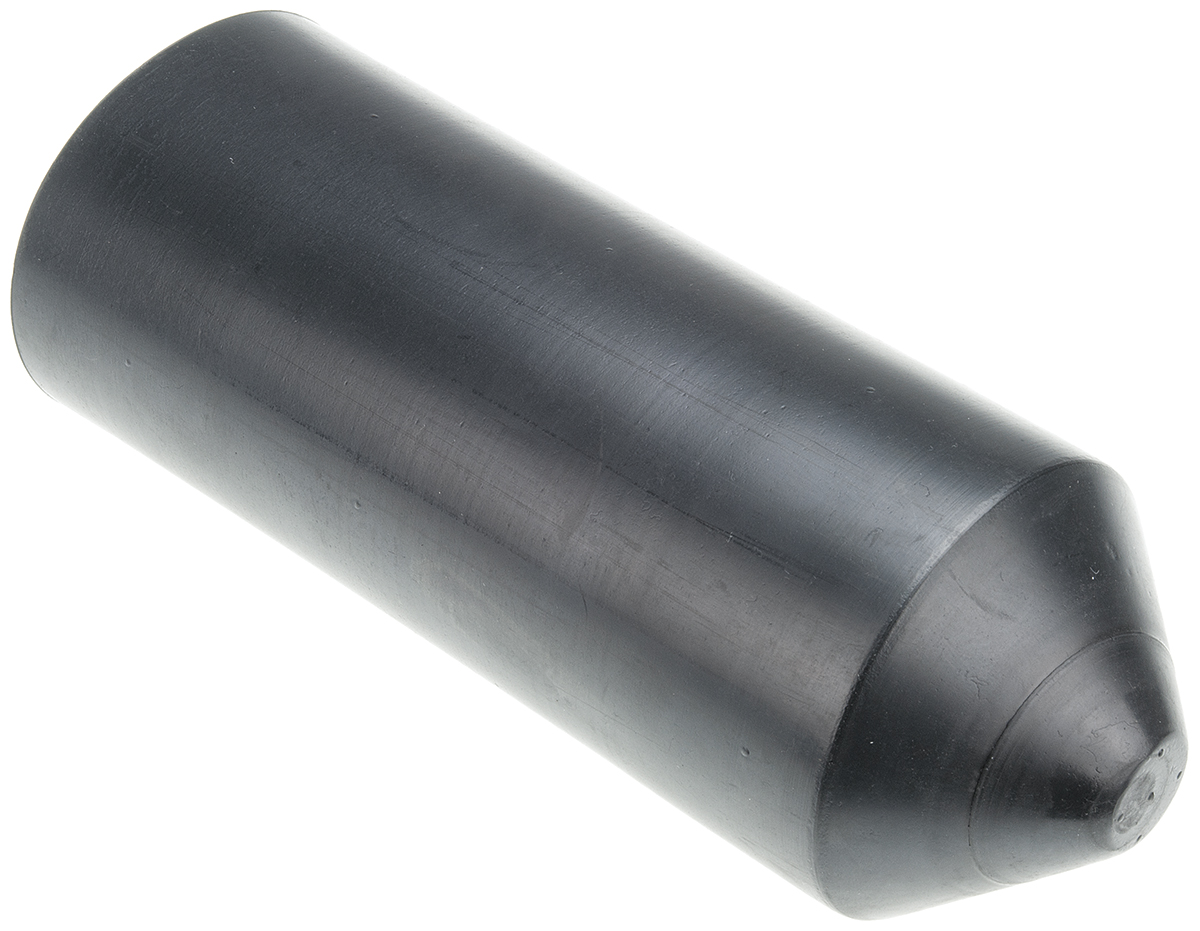 TE Connectivity End Cap Black, Polyolefin Adhesive Lined, 75mm