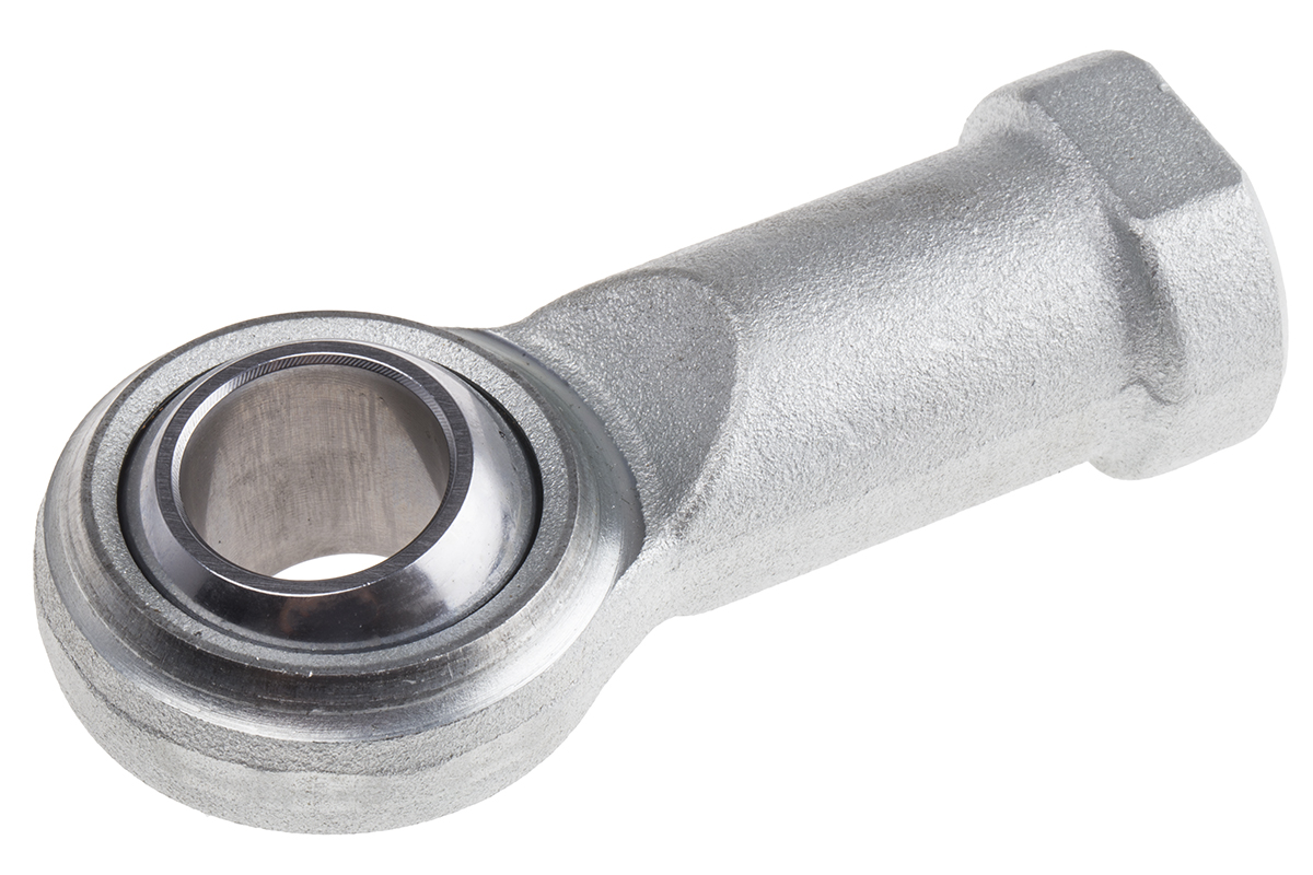 RS PRO M22 x 1.5 Female Steel Rod End, 22mm Bore, 109mm Long, Metric Thread Standard, Female Connection Gender