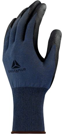 Delta Plus VENICUTD10 Black, Blue Polyurethane Work Gloves, Size 9, Polyurethane Coating