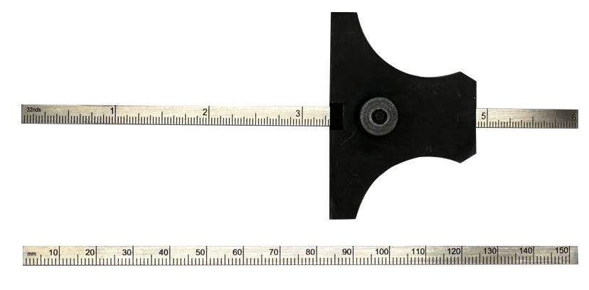 RS PRO 134mm Imperial, Metric Depth Gauge, Steel, 47g