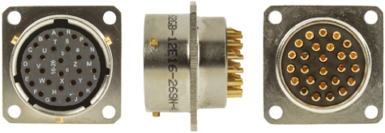 Amphenol Limited, 62GB, Nickel Iron Alloy 26 Way Box Mount MIL Spec Circular Connector Receptacle, Socket