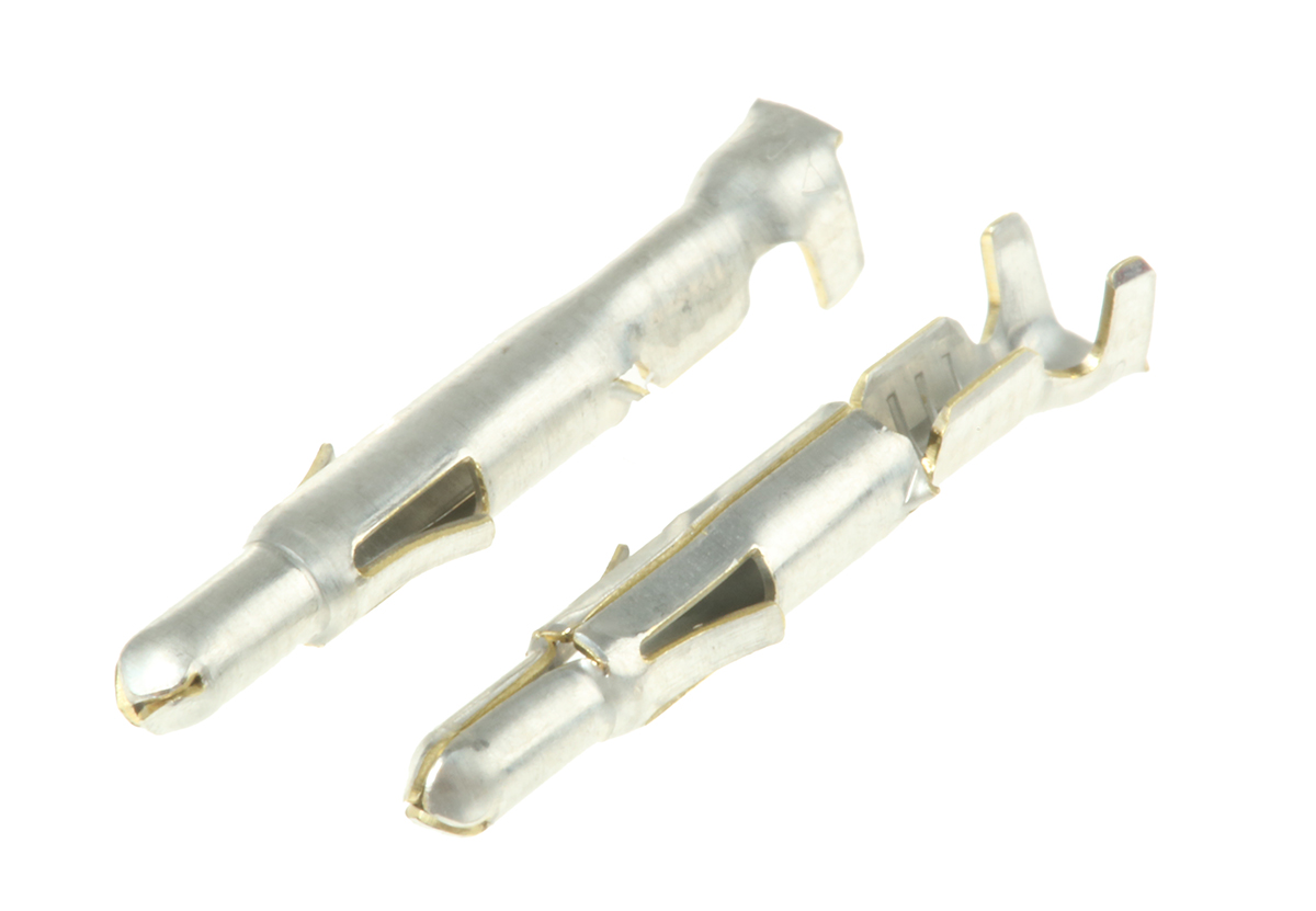 TE Connectivity Universal MATE-N-LOK Series Male Crimp Terminal, 24AWG Min, 18AWG Max