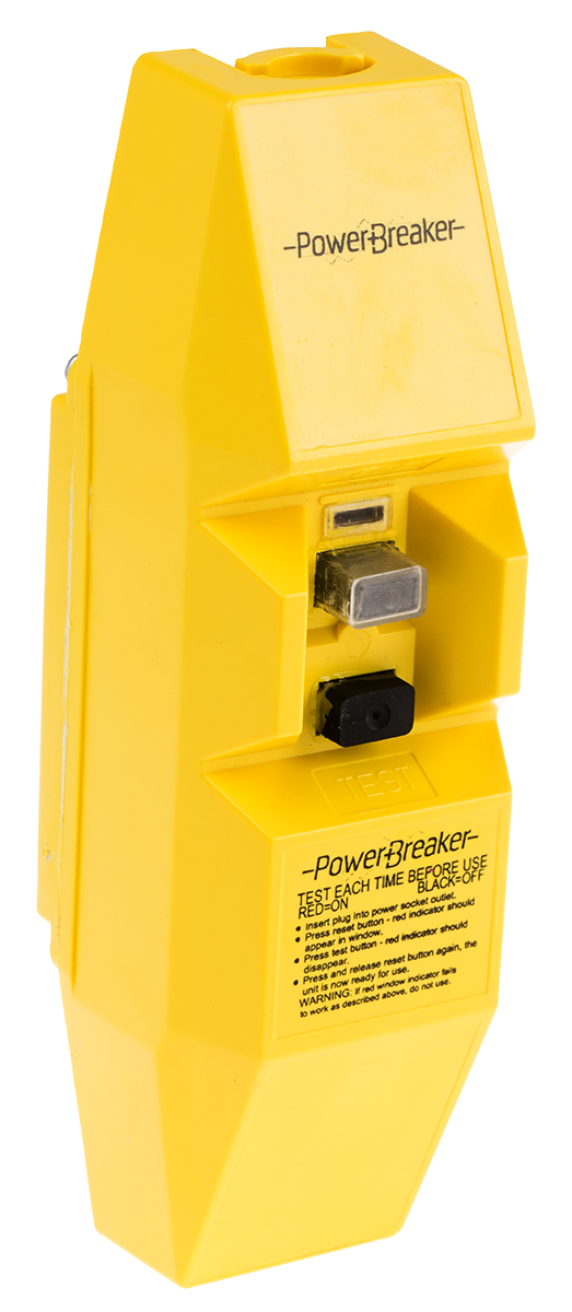 Powerbreaker Inline Mains RCD Connector Adapter 2 Pole ,Rated At 16A,110 V ac