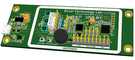 Eccel Technology Ltd RFID-B1 Near Field Communication (NFC), RFID Development Kit for Mifare Classic, NTAG Families, PC