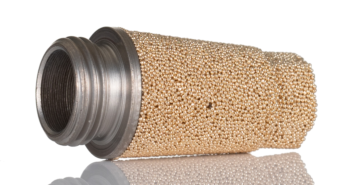 Legris 0670 Sintered Bronze 12bar Pneumatic Silencer, Threaded, G 1/8 Male