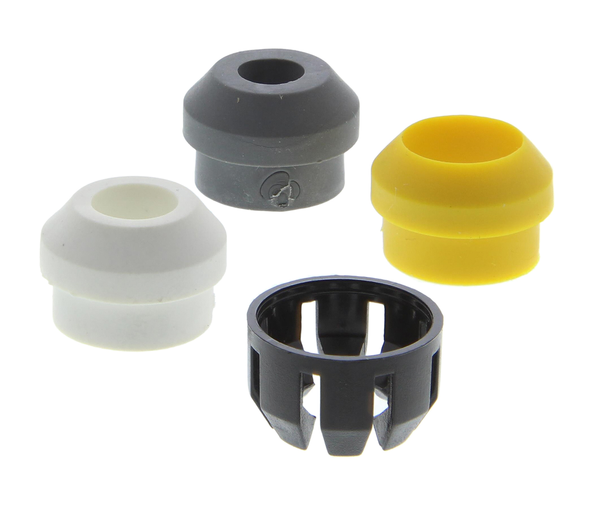 Bulgin Buccaneer Series Grey, White, Yellow Cable Gland, 3.5mm min., 9mm max.