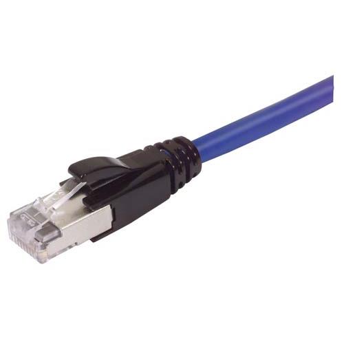 L-ComTRD, 3ft Cat6a, Blue RJ45 to Male RJ45 Male, Aluminium/Polyester Foil Shielded, Terminated PVC Sheath