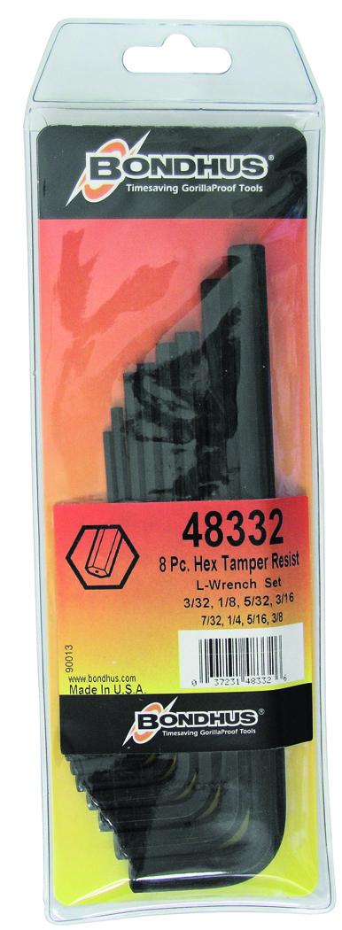 Bondhus 6 piece L Shape Metric Hex Key Set, 2.5 → 8mm