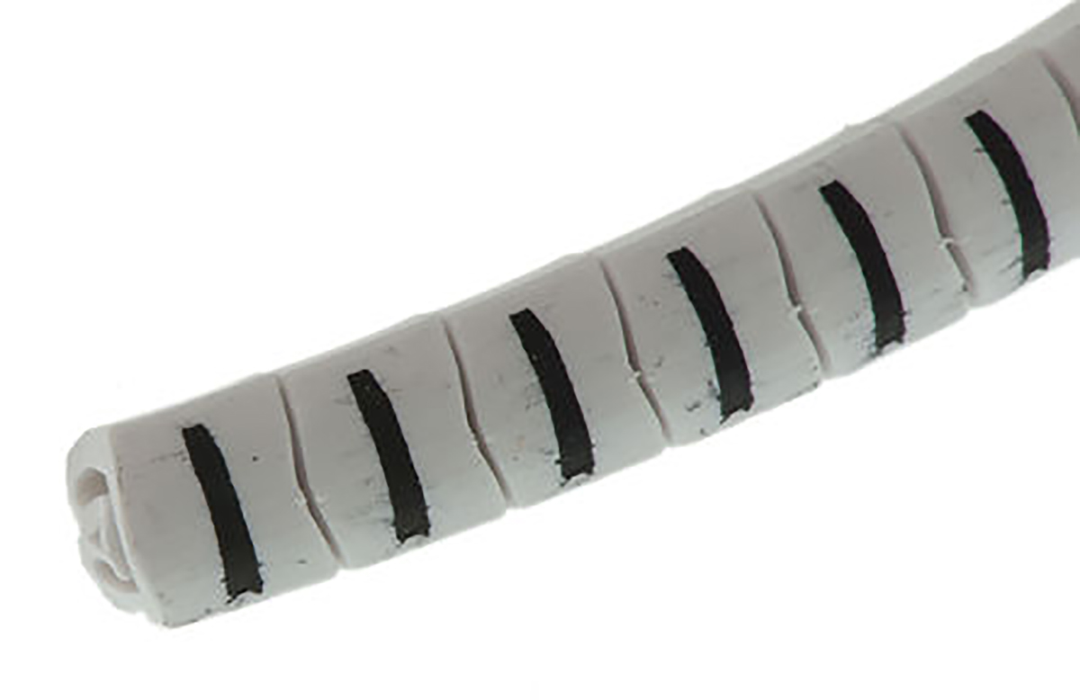 HellermannTyton Helagrip Cable Markers, Black on White, 901-10409