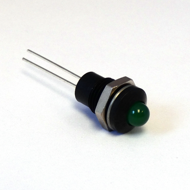 CML Innovative Technologies 1904X Series Green Panel Mount Indicator, 2.2V, 8mm Mounting Hole Size, Lead Wires