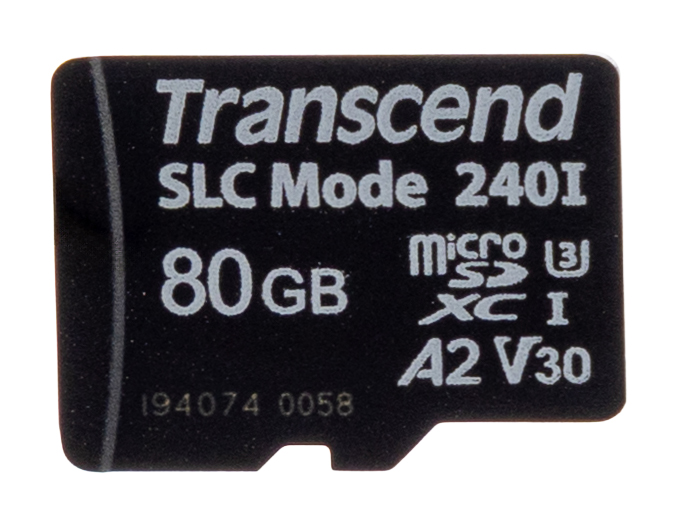 Transcend 80 GB Industrial MicroSDXC Micro SD Card, V30