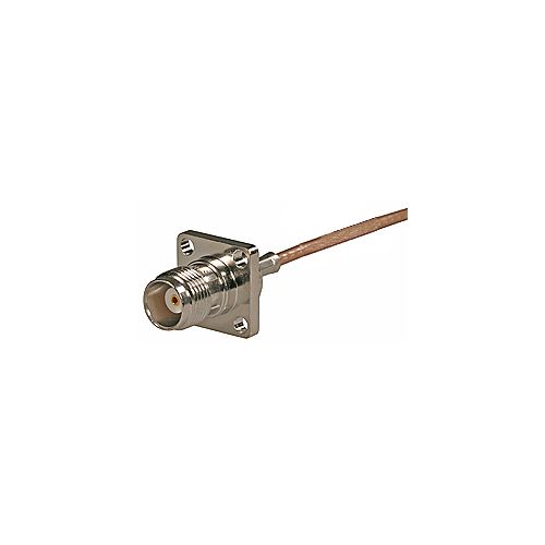 Huber+Suhner 25_TNC Series Socket Flange Mount Coaxial PCB Connector, 50Ω, Crimp Termination, Straight Body