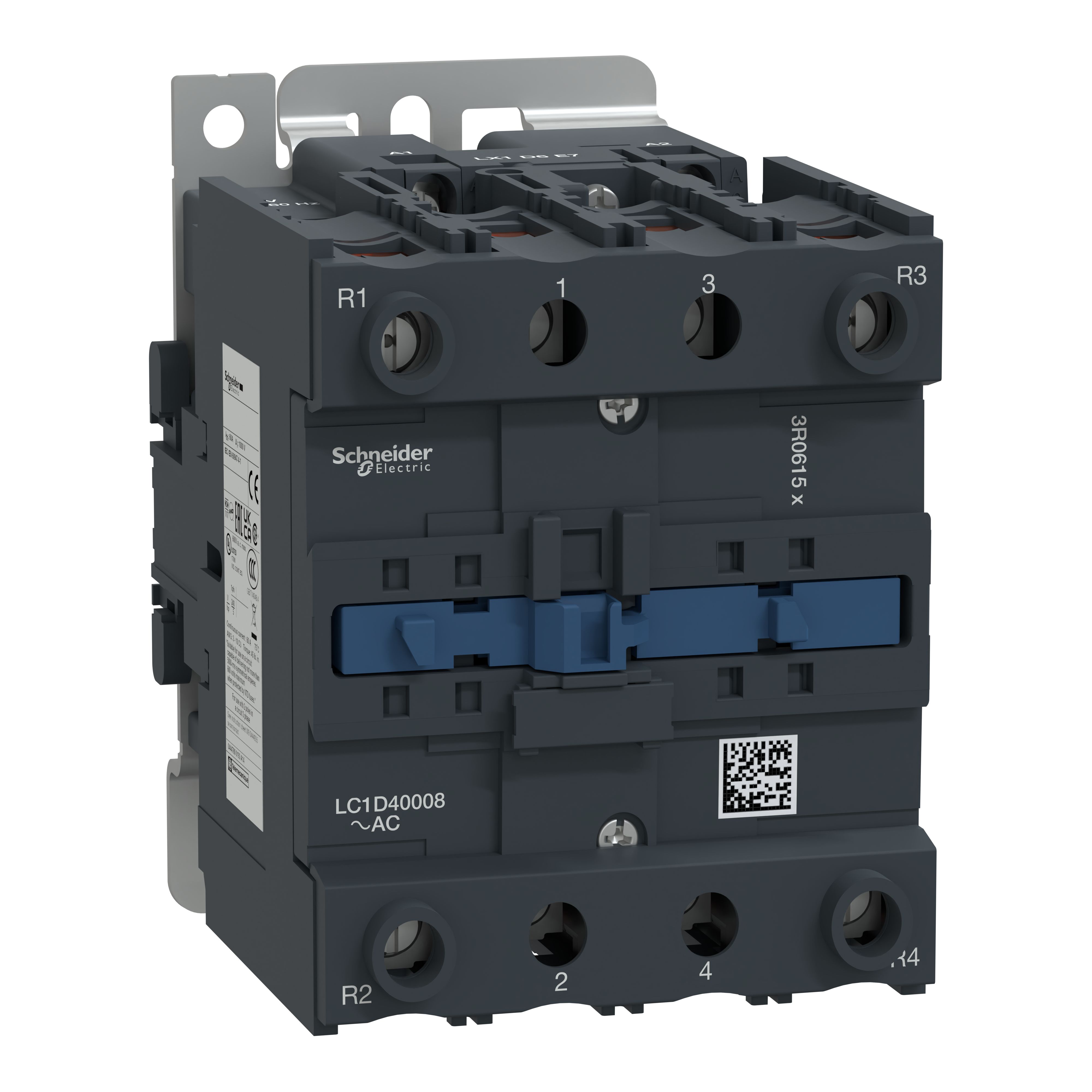 Schneider Electric LC1D Contactor, 110 V ac Coil, 4-Pole, 60 A, 2 NO/2 NC, 690V
