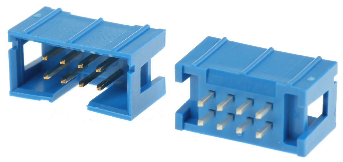 Amphenol Communications Solutions Quickie Series Straight Through Hole PCB Header, 8 Contact(s), 2.54 mm Pitch, 2 Row,