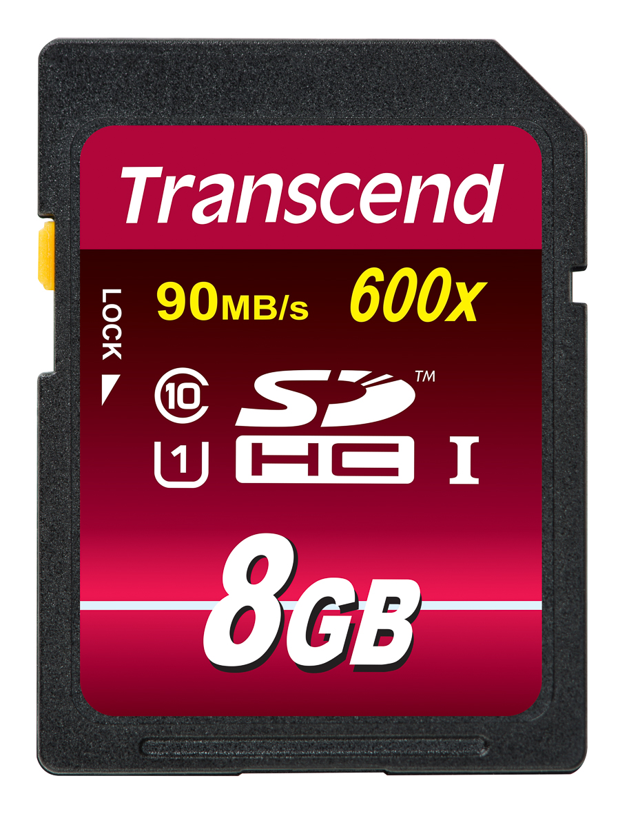 Transcend 8 GB SDHC SD Card, Class 10, UHS-1 U1
