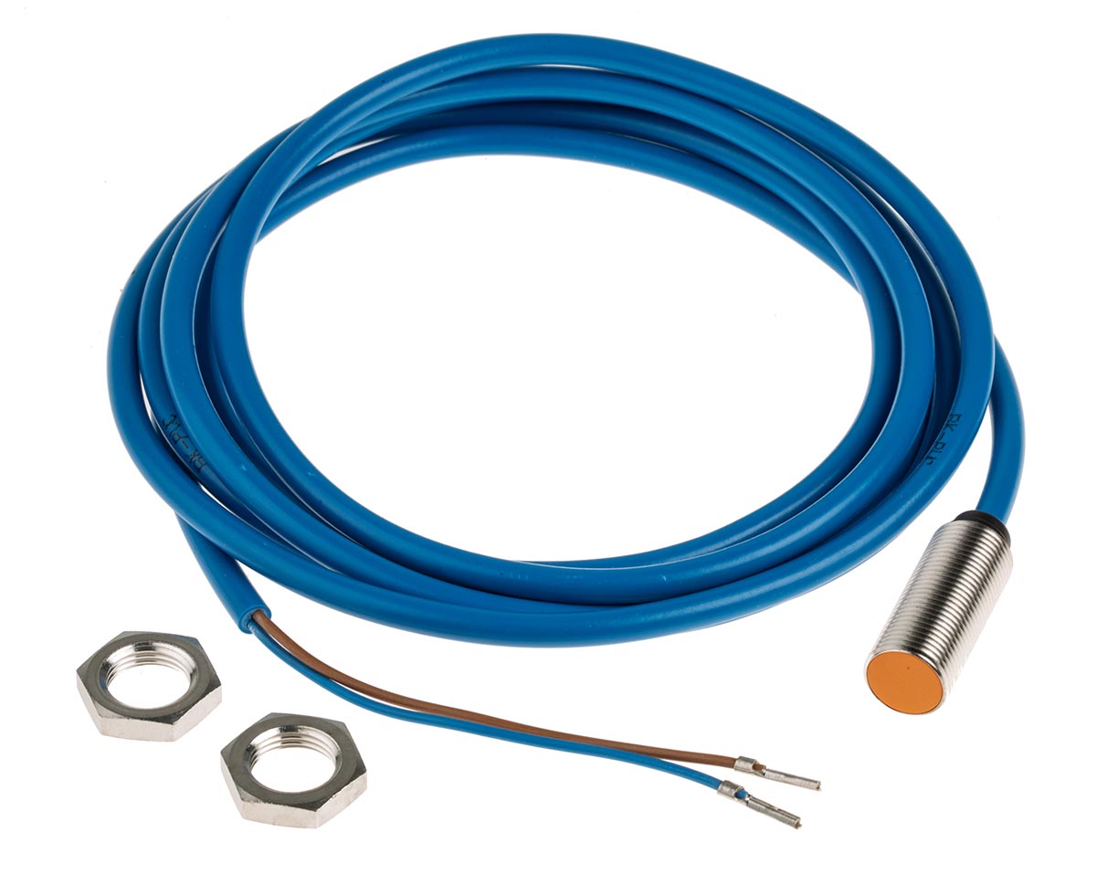 ifm electronic Inductive Threaded Barrel Proximity Sensor, M12, 2 mm Detection, NAMUR NC, 7.5 → 30 V dc
