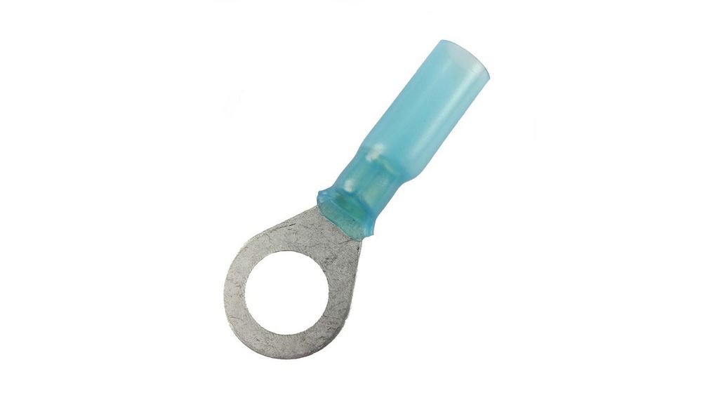 nVent RAYCHEM, B-106 Series Insulation Ring Terminal, M5mm Stud Size, Blue