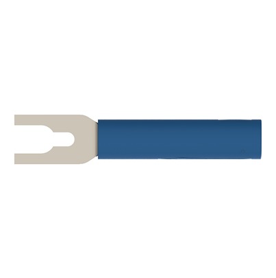 Schutzinger Blue Female Banana Connector, 4 mm Connector, Cable Lug Termination, 20A, 1kV, Nickel Plating