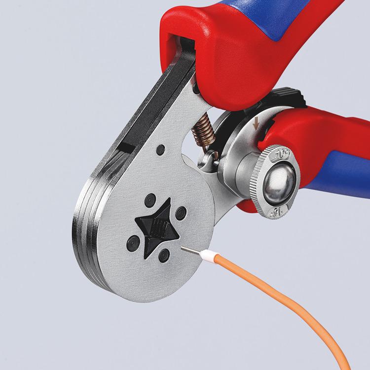 Knipex 97 Hand Ratcheting Crimp Tool for Bootlace Ferrule, 0,08 → 16mm² Wire