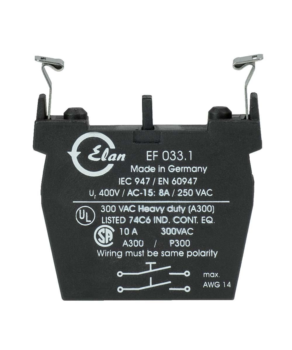 Schmersal EF033.1 Series Contact Block, 230V ac, 2NO
