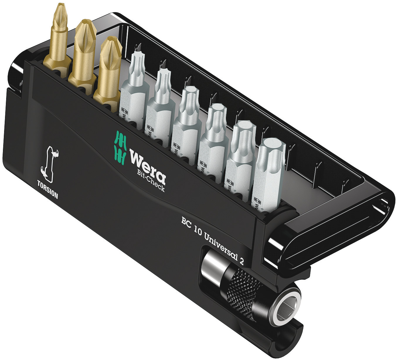 Wera Driver Bit Set 10 Pieces, Hexagon, Pozidriv, Torx