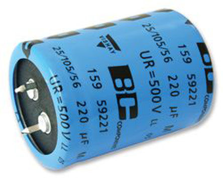 Vishay 120μF Aluminium Electrolytic Capacitor 500V dc, Snap-In - MAL215929121E3