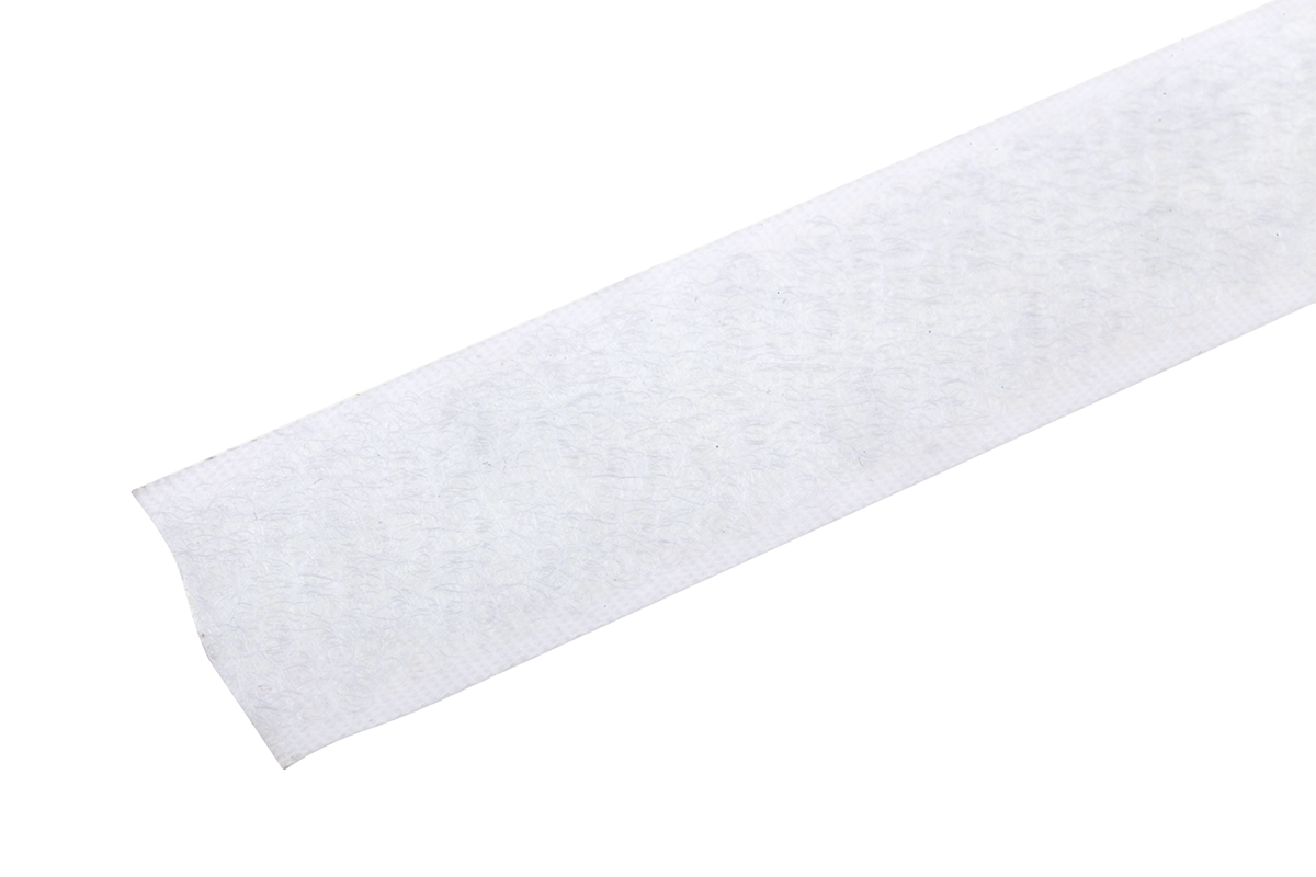 RS PRO White Hook & Loop Tape, 20mm x 5m