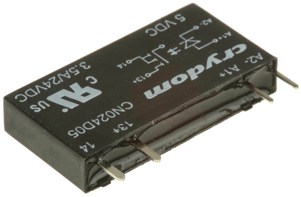 Sensata Crydom Solid State Relay, 3.5 A Load, PCB Mount, 24 V dc Load, 12 V dc Control